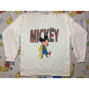Vintage Disney Mickey Mouse Paisley Crewneck